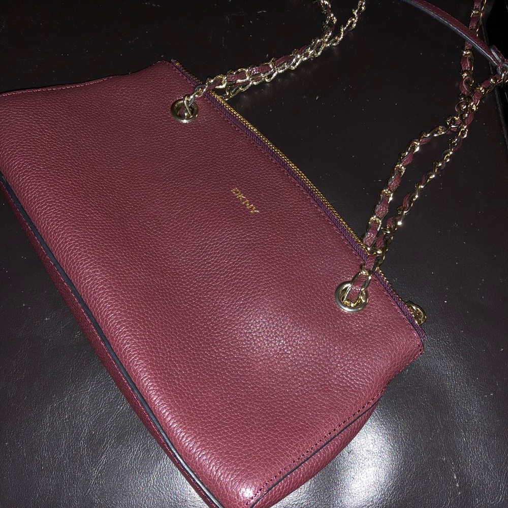 DKNY maroon shoulder/crossbody purse